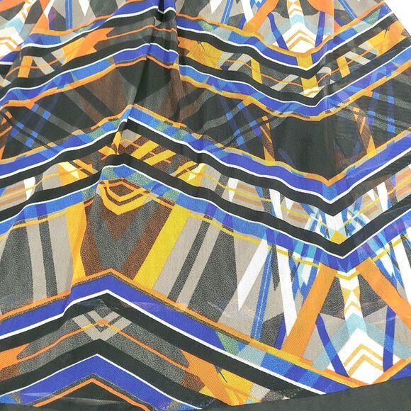 Beige ECI Y2K abstract Halter Tie Top S tunic lined art to wear lagan look - Picture 2 of 9